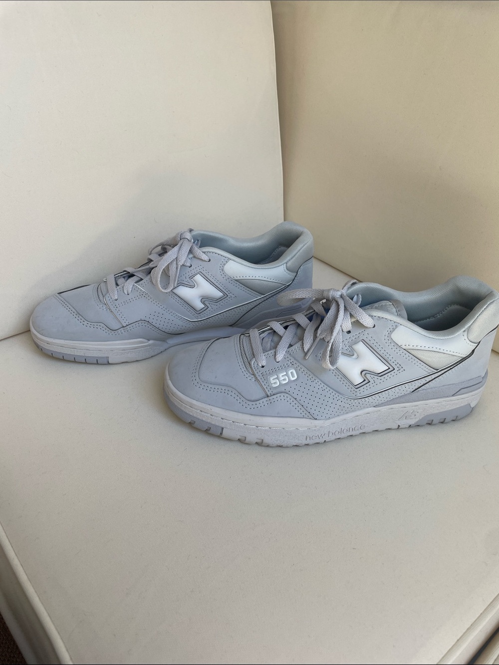 New Balance 550 Gray/white Low-Top Sneakers